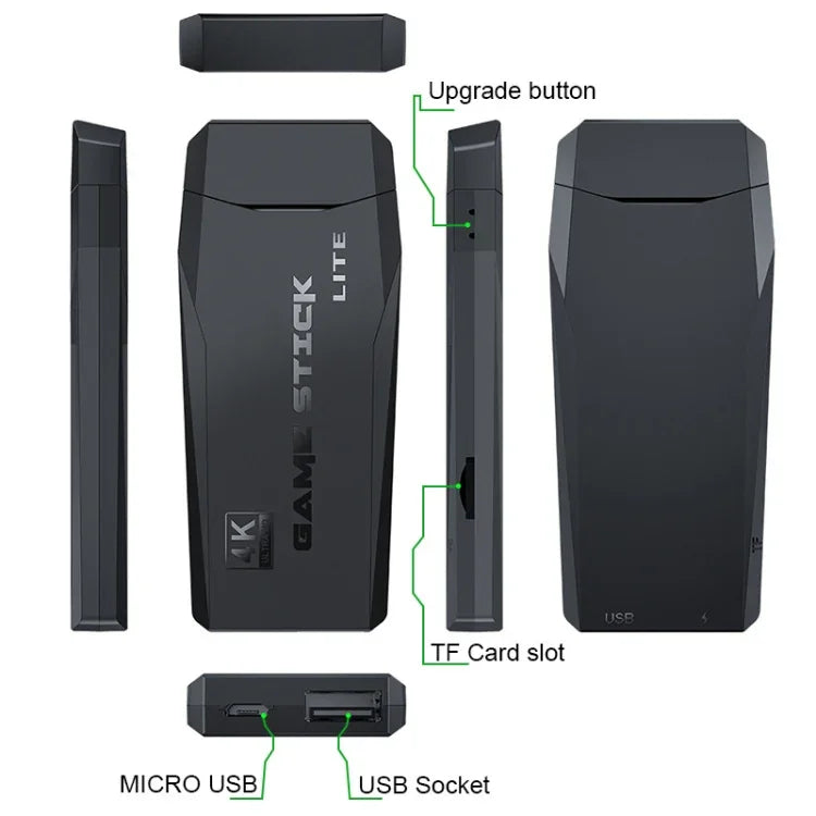 Y3 Lite Wireless Doppel-HD-Spielkonsole, 32 GB, 3000 Spiele, 64 GB, 10.000 Spiele