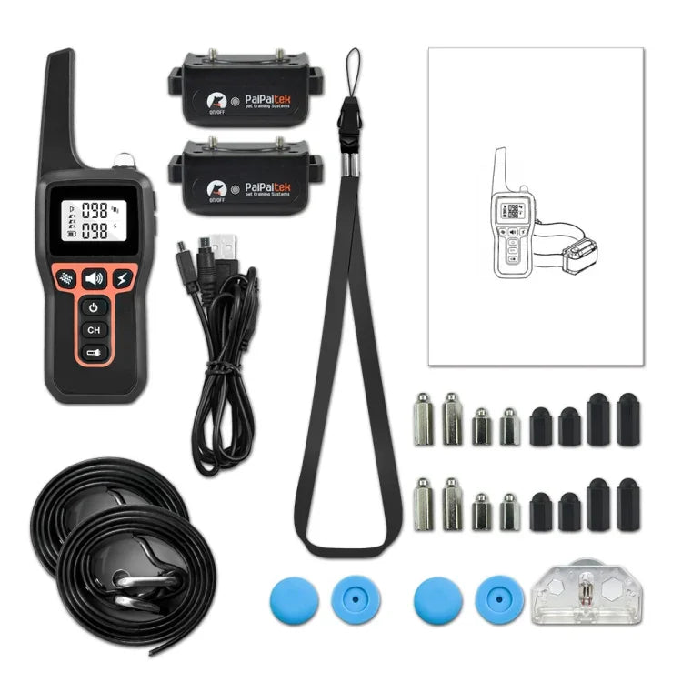 PaiPaitek PD529-2 Ferntrainingsgerät für Hunde, Haustiertrainingszubehör, Antibell-Trainingsgerät, PD529-2