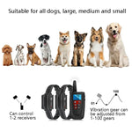 PaiPaitek PD526V-2 1-in-2 100-stufiges Hundetrainingsgerät mit Schall- und Vibrationsfunktion, elektronisches Fernbedienungshalsband, PD526V-2