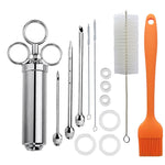 Edelstahl-Gewürzspritze, Grillzubehör, Truthahnnadel-Set, 14-in-1 (Grün), 14-in-1 (Schwarz), 14-in-1 (Blau), 14-in-1 (Orange), 14-in-1 (Edelsteingrün), 14-in-1 (Weiß-Orange)