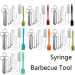 Edelstahl-Gewürzspritze, Grillzubehör, Truthahnnadel-Set, 14-in-1 (Grün), 14-in-1 (Schwarz), 14-in-1 (Blau), 14-in-1 (Orange), 14-in-1 (Edelsteingrün), 14-in-1 (Weiß-Orange)