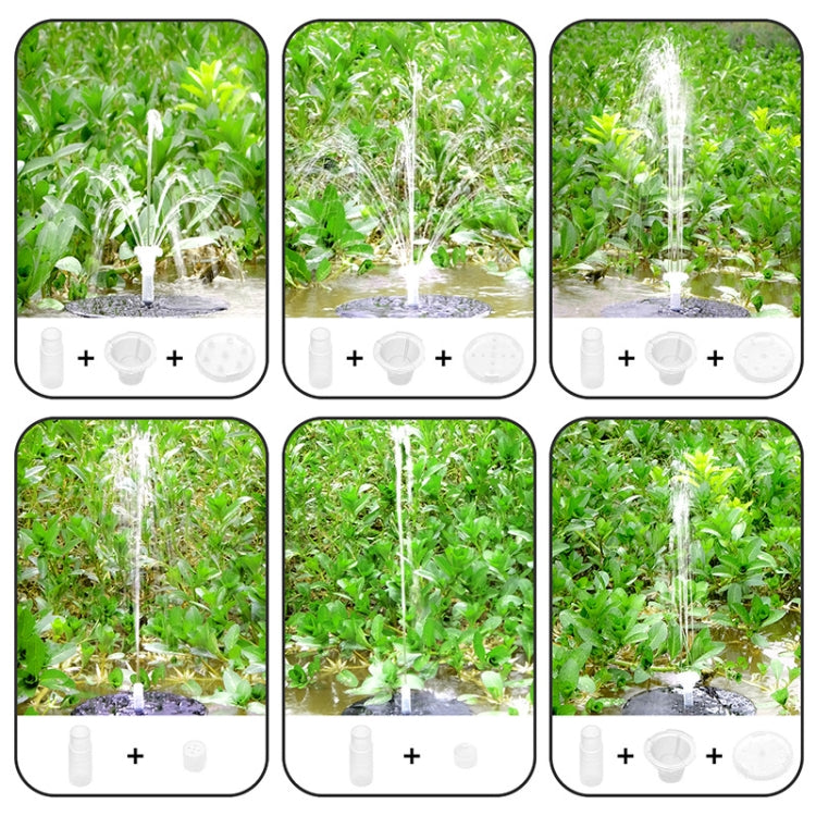 Colorful Lamp Battery Solar Fountain Floating Landscape Fountain, Colorful Lamp Fountain
