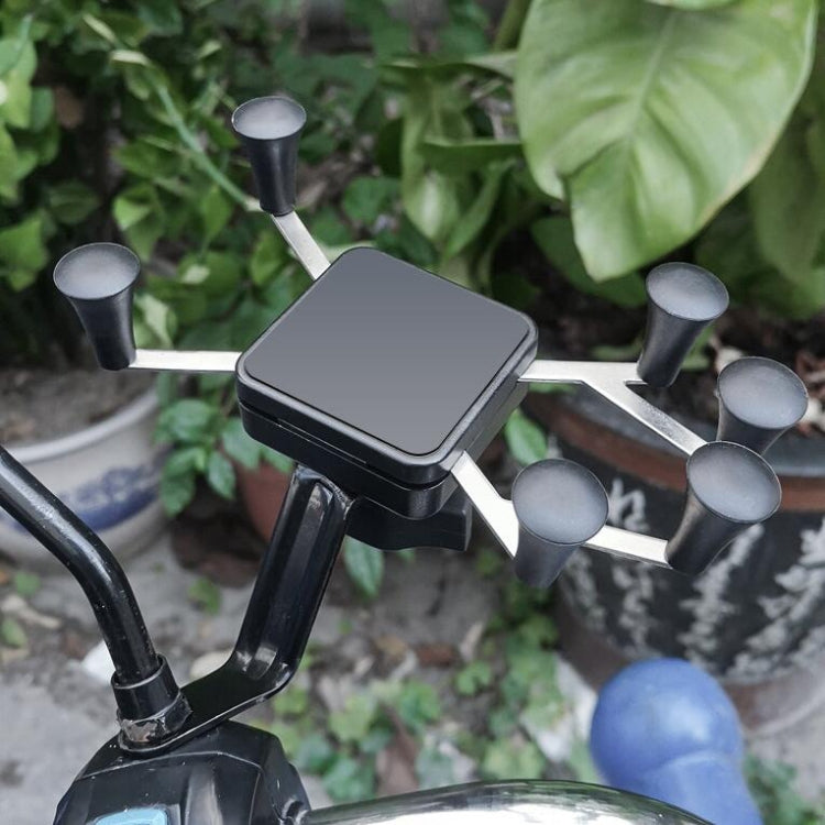Metall Sechs-Krallen Fahrrad Handyhalterung Fahrrad Motorrad Elektroauto Handyhalterung, Lenkerbefestigung, Rückspiegelbefestigung