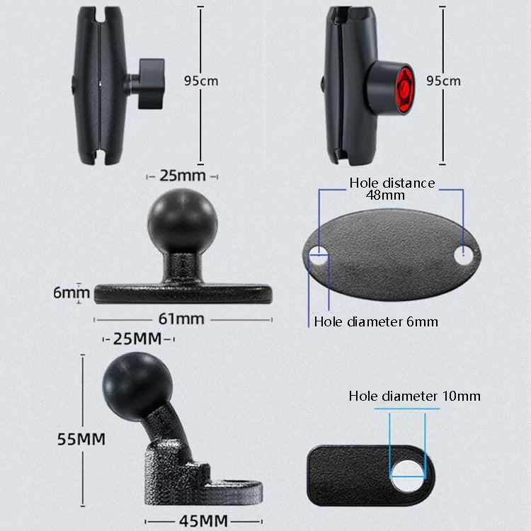 Motorcycle Metal Navigation Mobile Phone Bracket,Style:, Rearview Mirror Installation (Anti-theft), Rearview Mirror Installation (Hand Twist), Thin Tube Fixation (Anti-theft), Thin Tube Fixation (Hand Twist), Handle Installation (Anti-theft)           ...