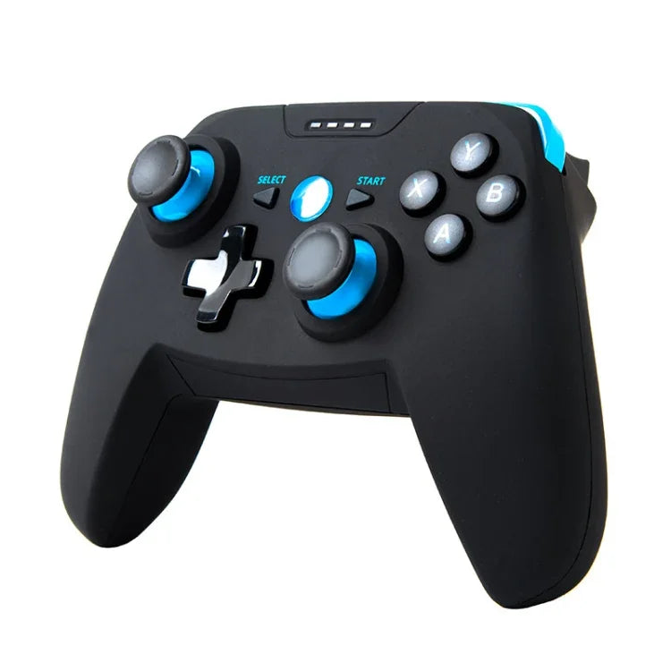 CX-X1 2,4 GHz + Bluetooth 4.0 Kabelloser Gamecontroller-Handle für Android / iOS / PC / PS3, Einzel-Handle (Blau), Handle + Halterung (Blau), Handle + Halterung + Empfänger (Blau)