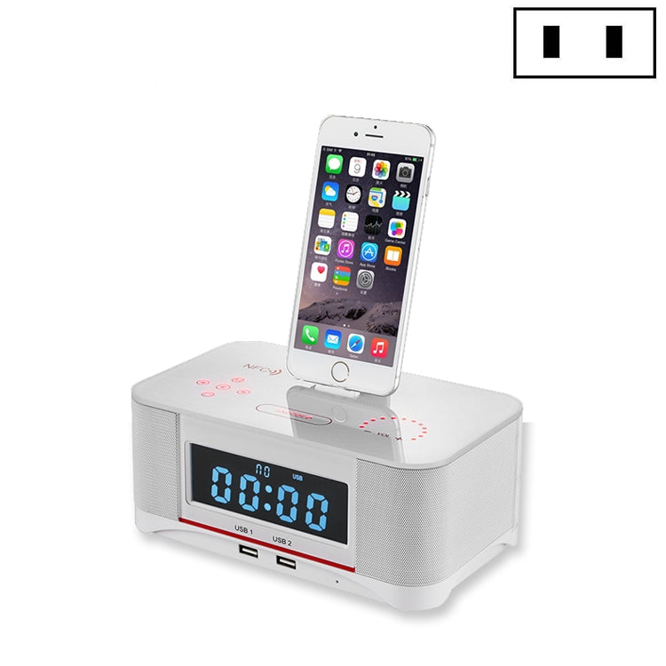 A8 Ladebasis Audio NFC Bluetooth Lautsprecher Wecker, US Stecker, UK Stecker, EU Stecker