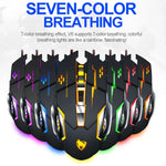 T-WOLF V6 USB-Schnittstelle, 6 Tasten, 3200 DPI, kabelgebundene Gaming-Maus mit mechanischer Makroprogrammierung, 7-farbiger Beleuchtung, Kabellänge: 1,5 m, Makro-Audio-Version in Schwarz-Silber und Eisengrau erhältlich.