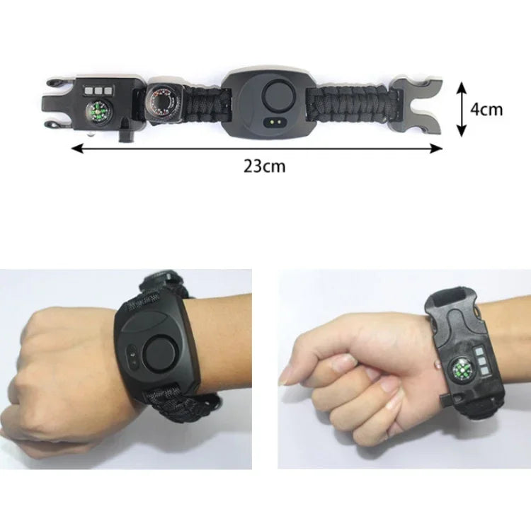 Multifunktionales geflochtenes Schirmseil-Uhren-Alarm-Armband Outdoor-Überlebensarmband