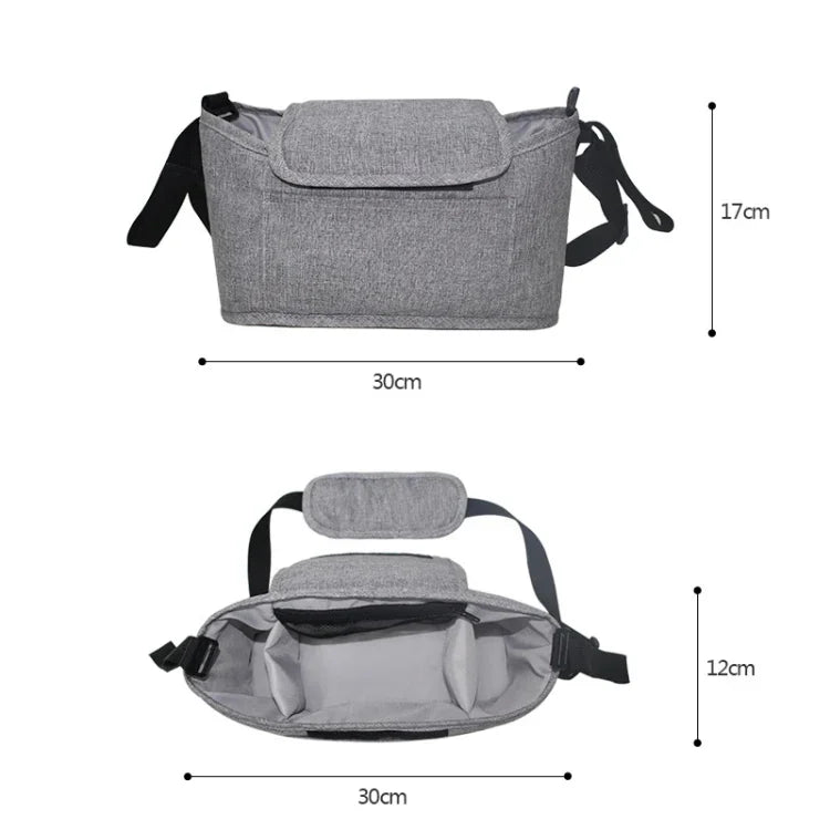 Kinderwagen-Aufbewahrung Hängetasche Multifunktionale Kinderwagentasche mit großem Fassungsvermögen, Leinen Grau, Leinen Schwarz, Leinen Puder, Leinen Lila, Leinen Grün, Leinen Blau