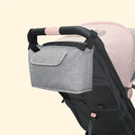 Kinderwagen-Aufbewahrung Hängetasche Multifunktionale Kinderwagentasche mit großem Fassungsvermögen, Leinen Grau, Leinen Schwarz, Leinen Puder, Leinen Lila, Leinen Grün, Leinen Blau