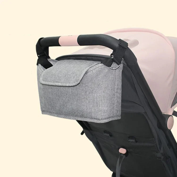 Kinderwagen-Aufbewahrung Hängetasche Multifunktionale Kinderwagentasche mit großem Fassungsvermögen, Leinen Grau, Leinen Schwarz, Leinen Puder, Leinen Lila, Leinen Grün, Leinen Blau