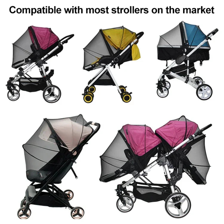 Kinderwagen-Moskitonetz, vollständige Abdeckung, vielseitig, verschlüsselt