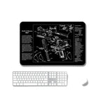 2 Stück rutschfeste, einseitig verwendbare Mauspads mit Wärmeübertragung für Büro und Gaming, 2 mm, 3 mm, 4 mm, 5 mm