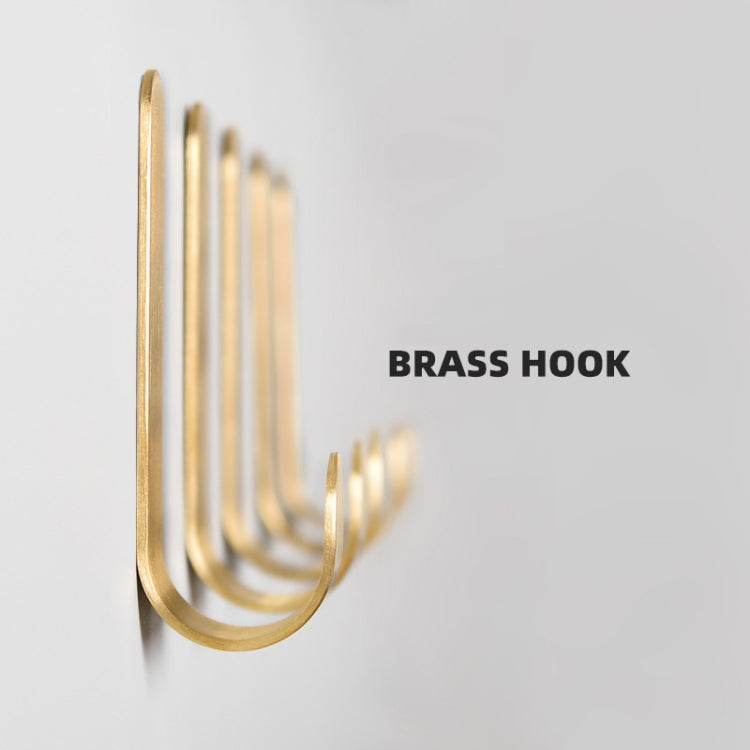 Messing Goldfarbe Gebürsteter Haken, stanzfrei, Metall-Hängehaken, klein, groß