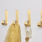 Messing Goldfarbe Gebürsteter Haken, stanzfrei, Metall-Hängehaken, klein, groß