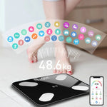 Intelligente Bluetooth-Körperfettwaage für zu Hause, Gesundheitswaage mit Körperfettmessung, Batteriemodell, Lademodell, Solar + Lademodell