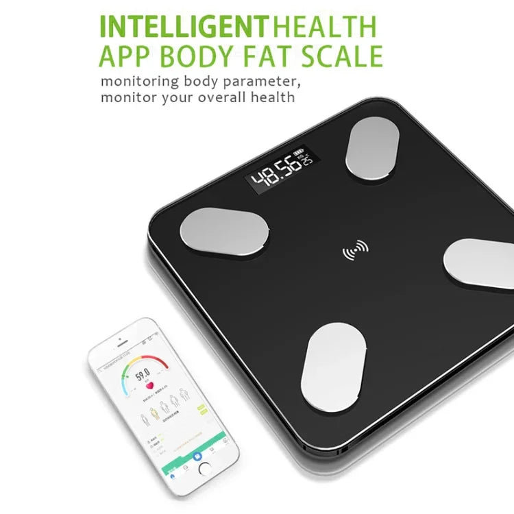 Intelligente Bluetooth-Körperfettwaage für zu Hause, Gesundheitswaage mit Körperfettmessung, Batteriemodell, Lademodell, Solar + Lademodell