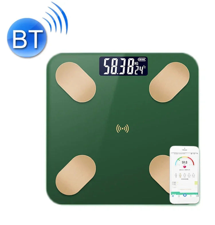 Intelligente Bluetooth-Körperfettwaage für zu Hause, Gesundheitswaage mit Körperfettmessung, Batteriemodell, Lademodell, Solar + Lademodell