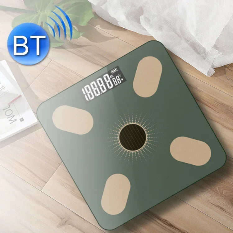 Intelligente Bluetooth-Körperfettwaage für zu Hause, Gesundheitswaage mit Körperfettmessung, Batteriemodell, Lademodell, Solar + Lademodell