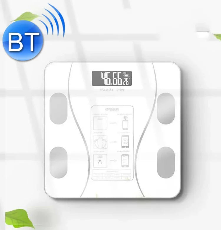 Intelligente Bluetooth-Körperfettwaage für zu Hause, Gesundheitswaage mit Körperfettmessung, Batteriemodell, Lademodell, Solar + Lademodell