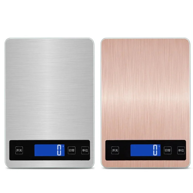 A10-1 Tragbare USB-Küchenwaage, Haushaltswaage zum Backen von Tee, quasi-grammgenaue Tischwaage, 5kg / 1g (Weiß), 10kg / 1g (Weiß), 15kg / 1g (Weiß), 5kg / 1g (Roségold), 10kg / 1g (Roségold), 15kg / 1g (Roségold)