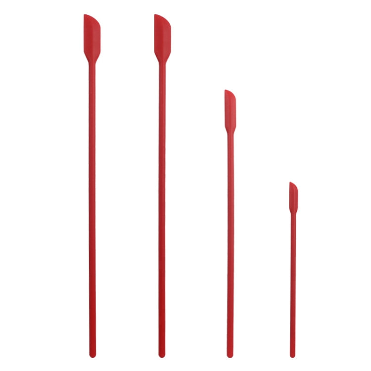 4-in-1 Silikon Mini-Spachtel-Set zum Verlängern von Kosmetikflaschen-Schabern und Marmeladenspateln, 4-in-1 Rot, 4-in-1 Schwarz, 4-in-1 Bunt, 4-in-1 Lila, 4-in-1 Grün