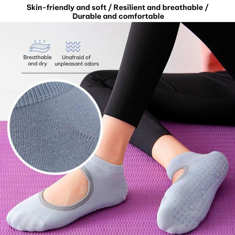 Rückenfreie Rutschfeste Yoga-Tanz-Socken Fitnessstudio Indoor-Bodensocken, 35-42