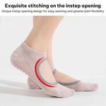 Rückenfreie Rutschfeste Yoga-Tanz-Socken Fitnessstudio Indoor-Bodensocken, 35-42