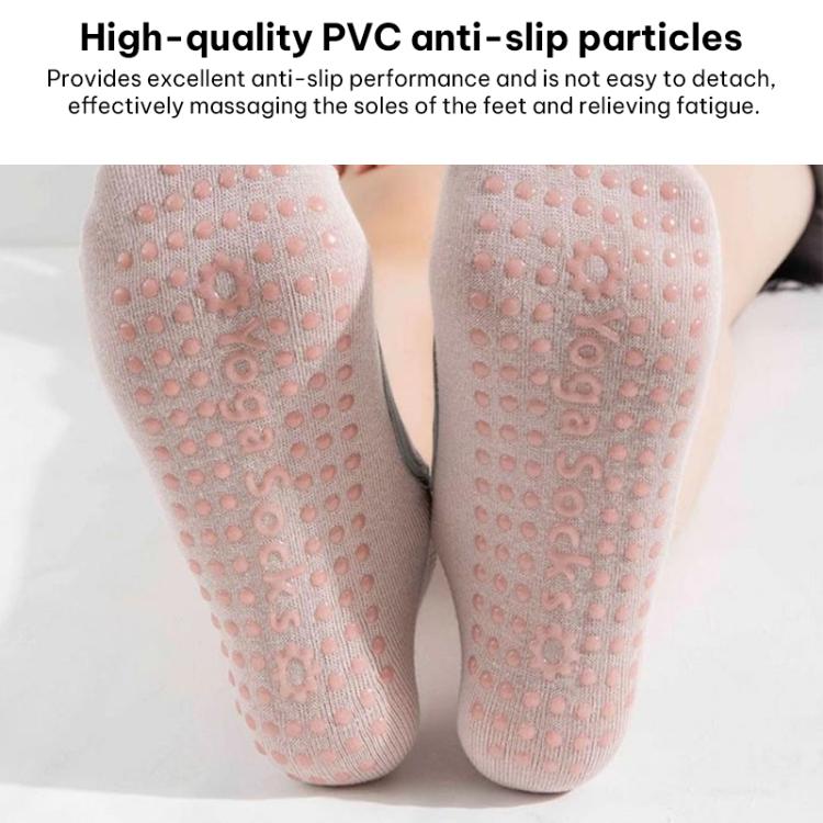 Rückenfreie Rutschfeste Yoga-Tanz-Socken Fitnessstudio Indoor-Bodensocken, 35-42