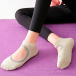 Rückenfreie Rutschfeste Yoga-Tanz-Socken Fitnessstudio Indoor-Bodensocken, 35-42