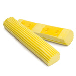 2 STK 28cm Halbgefalteter schmaler Mund Universal Moppschwamm Bandkopf Ersatzteile, Gelb, Grau
