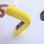 2 STK 28cm Halbgefalteter schmaler Mund Universal Moppschwamm Bandkopf Ersatzteile, Gelb, Grau