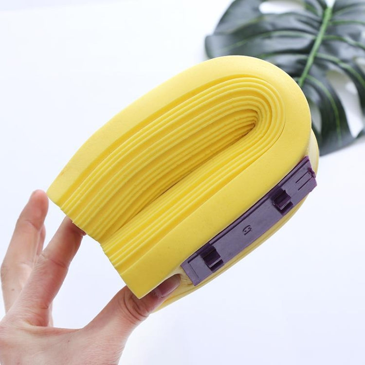 2 STK 28cm Halbgefalteter schmaler Mund Universal Moppschwamm Bandkopf Ersatzteile, Gelb, Grau