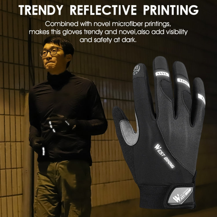 WEST BIKING YP0211209 Fahrradhandschuhe Stoßdämpfer Rutschfest Touchscreen-Handschuh, M, L, XL