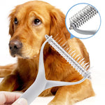 Doppelseitiger Tierkamm aus Zinklegierung zur Reinigung und Haarentfernung bei Katzen und Hunden, Zinklegierung Silber (klein), Zinklegierung Silber (groß), Zinklegierung Schwarz (klein), Zinklegierung Schwarz (groß)