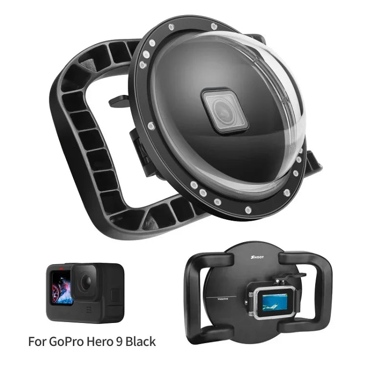 SHOOT XTGP559 Dome Port Unterwasser-Tauchkamera-Objektiv Transparente Abdeckung Gehäuse für GoPro HERO9 Black, für GoPro HERO9 Black