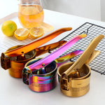 Manuelle Saftpresse aus Edelstahl, abnehmbarer Entsafter, kommerzieller Entsafter mit großem Fassungsvermögen, Golden, Roségold, Magic Colorful, Magic Red