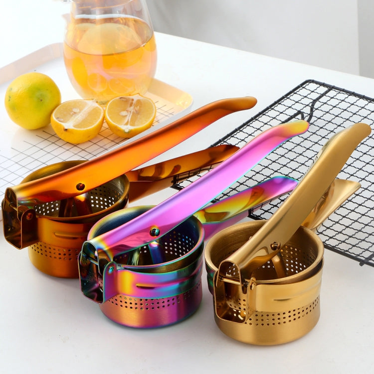Manuelle Saftpresse aus Edelstahl, abnehmbarer Entsafter, kommerzieller Entsafter mit großem Fassungsvermögen, Golden, Roségold, Magic Colorful, Magic Red