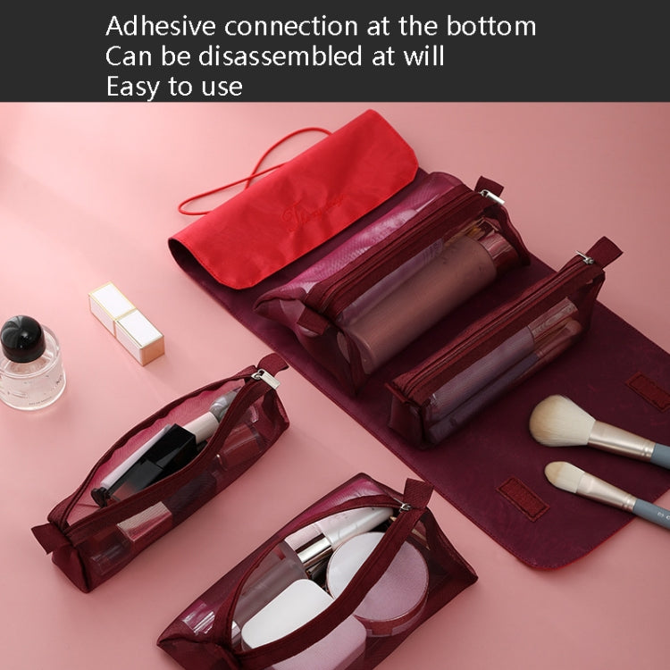 4-in-1 Multifunktions-Kosmetiktasche Abnehmbare, großvolumige Reisetasche für Kosmetik und Waschartikel, Rotwein, Schwarz, Grau, Upgrade-Grün, Upgrade-Pink, Upgrade-Blau, Upgrade-Violett, Upgrade-Weiß