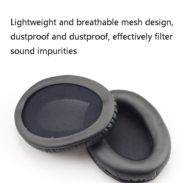 2 STÜCK Headset-Schwammüberzug Ohrpolster Lederhülle für Kingston Cloud Silver II, Farbe: Schwarz, Schwarz, Schwarz kombiniert, Weiß kombiniert, Gitter, Lammleder Schwarz, Lammleder Weiß