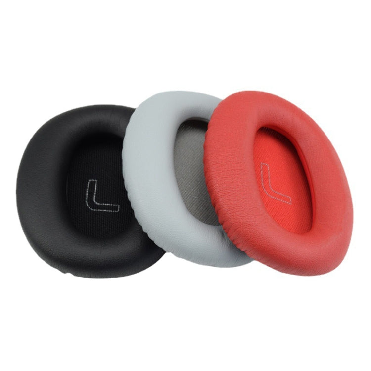 1 Paar Proteinhaut-Leder-Headset-Schwamm-Ohrpolster für Edifier W820BT / W808BT / K815 / K815PG1 / H840 / K800 / K830, Schwarz, Grau, Rot