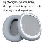 1 Paar Proteinhaut-Leder-Headset-Schwamm-Ohrpolster für Edifier W820BT / W808BT / K815 / K815PG1 / H840 / K800 / K830, Schwarz, Grau, Rot