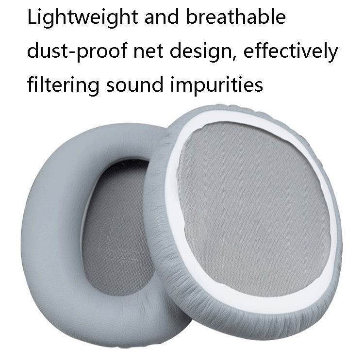1 Paar Proteinhaut-Leder-Headset-Schwamm-Ohrpolster für Edifier W820BT / W808BT / K815 / K815PG1 / H840 / K800 / K830, Schwarz, Grau, Rot