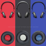 2 STÜCK Kopfhörer-Schwammüberzug Kopfhörer-Lederüberzug für Jabra Revo Wireless, Farbe: Schwarz Schwarz Netz, Schwarz Schwarz Netz, Schwarz Rot Netz, Schwarz Blau Netz, Weiß Weiß Netz, Schwarz Grau Netz