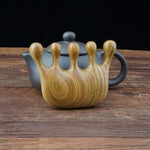 Massagekamm aus grünem Sandelholz, 8 x 6 cm