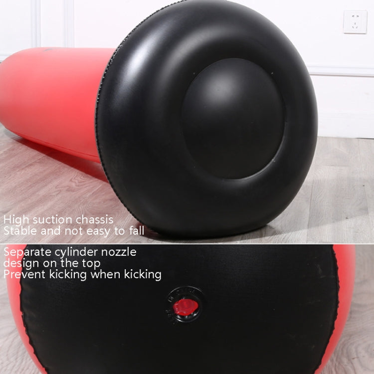 Verdickte Fitness Erwachsene Kinder Vertikale aufblasbare nicht kippbare Boxsäule aufblasbarer Ventilations-Boxsack, 1,6m Gelb, 1,6m Rot, 1,6m Schwarz