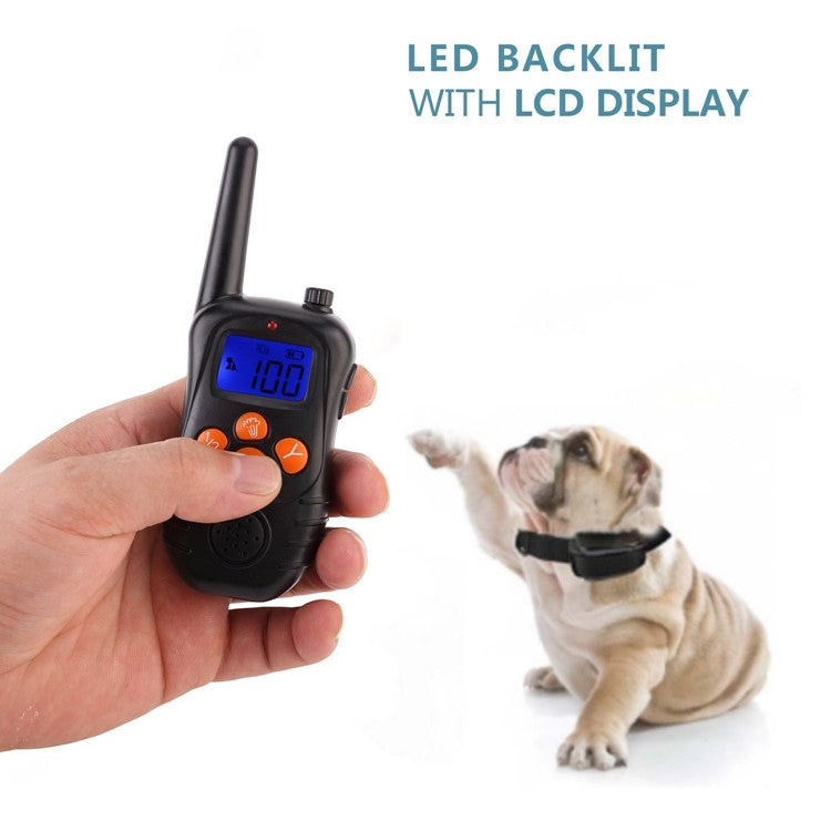 998DC Bellkontrolle Ferntrainer Anti-Biss-Halsband Elektroschock-Hundetrainingsgerät, UK-Stecker