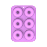 Backofen-Backwerkzeuge Silikonkuchen-Donutform, 8-fach Braun, 6-fach Blau, 6-fach Lila, 6-fach Grün, 6-fach Orange, 6-fach Gelb, 6-fach Rot