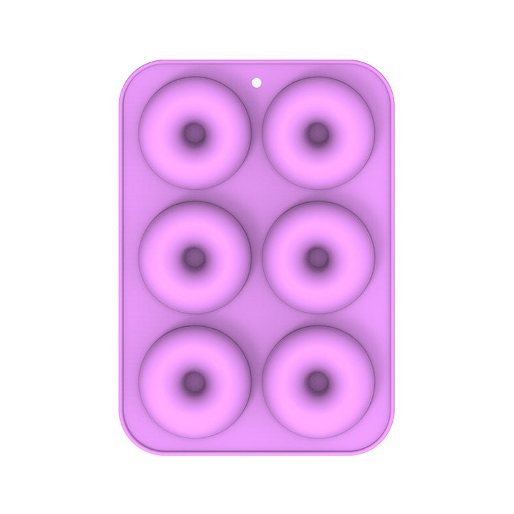 Backofen-Backwerkzeuge Silikonkuchen-Donutform, 8-fach Braun, 6-fach Blau, 6-fach Lila, 6-fach Grün, 6-fach Orange, 6-fach Gelb, 6-fach Rot