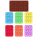 Backofen-Backwerkzeuge Silikonkuchen-Donutform, 8-fach Braun, 6-fach Blau, 6-fach Lila, 6-fach Grün, 6-fach Orange, 6-fach Gelb, 6-fach Rot